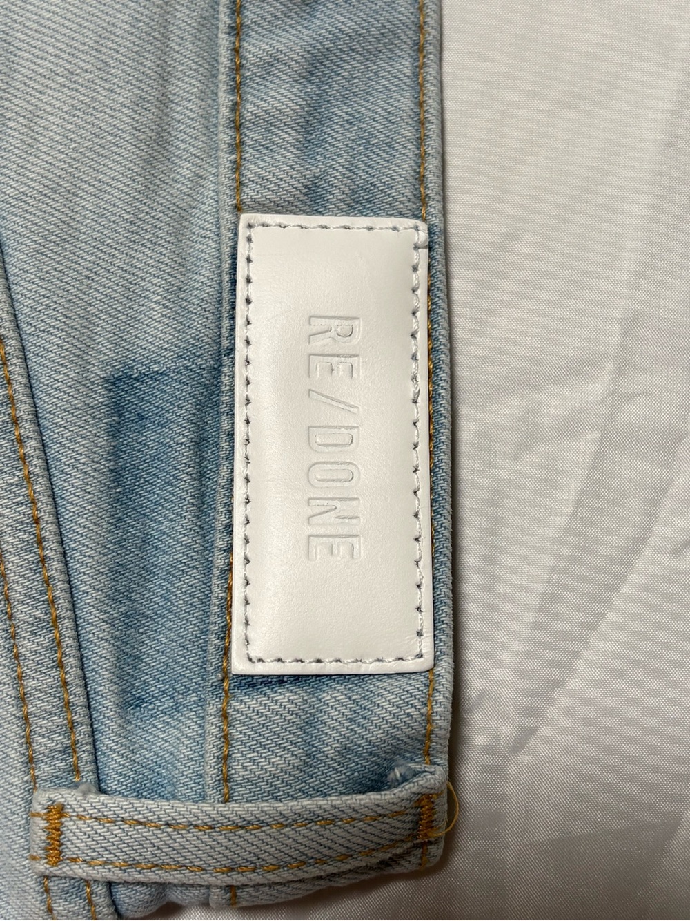 RE/DONE Comfort Stretch Mid Rise Wide Leg Jeans Mid 90s Wash Size 31 - Picture 4 of 7